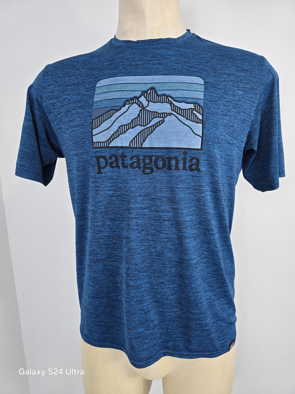 Patagonia Men’s Blue Graphic Mountain Short Sleeve Tee